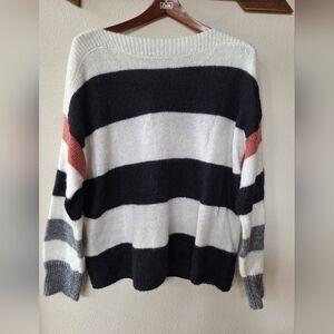 All Saints Suwa Jumper/Sweater Mohair Blend Oversized Striped Womens size M